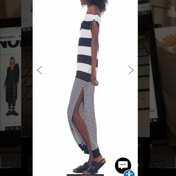 Norma kamali spliced drop shoulder dress - Picture 2 of 5